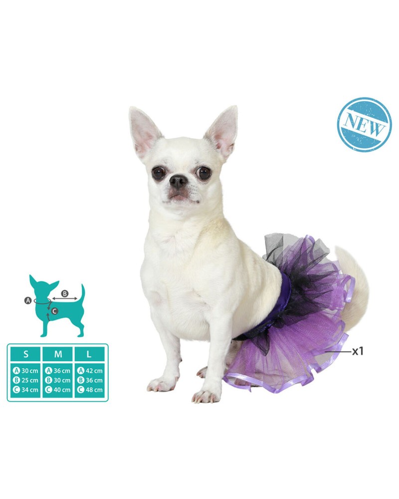 Princess Dog Costume Size S - Pink Tutu with Bows - Elegant Party Accessory
